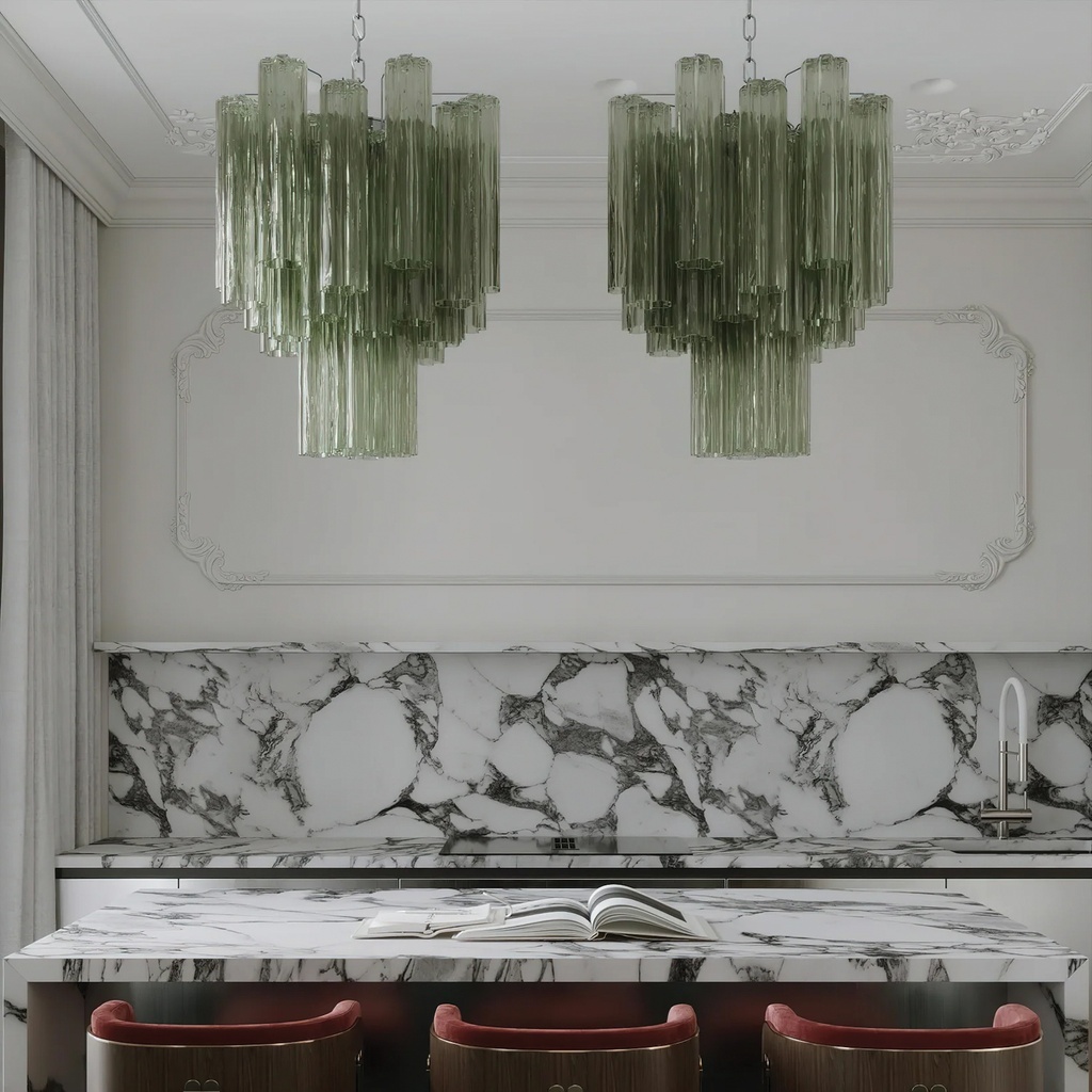 MURANO GREEN CHANDELIER 50*52