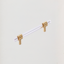Modern Clear Acrylic Pull With Golden Rings *96