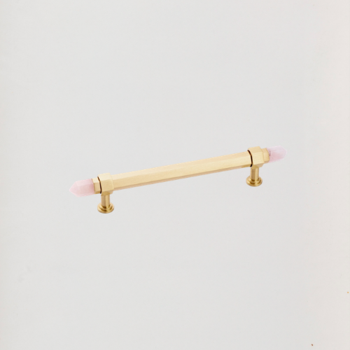 Pulls With Pink Marble Pendants Rod 