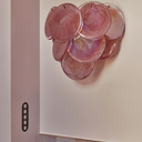 Murano rose crystal wall light STS