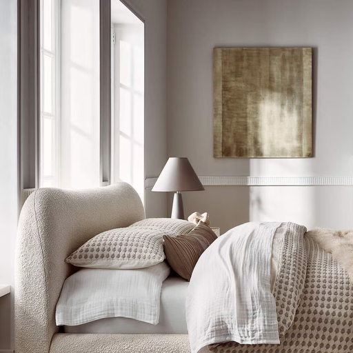Polar grey plaster coated table lamp STS