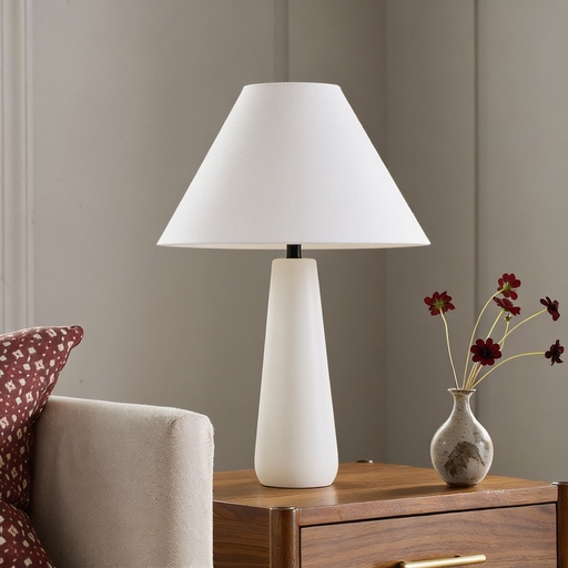 Polar ivory plaster coated table lamp STS