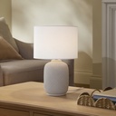 Matt light silt hand-combed ceramic medium table lamp STS