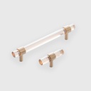 [LJO1501060] Modern Goldish Acrylic T-Handle With Golden Ri