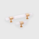 [STN1102128] White Marble With Golden Rings Pull 
