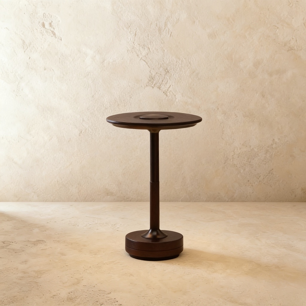Black metal cordless rechargeable table lamp STS