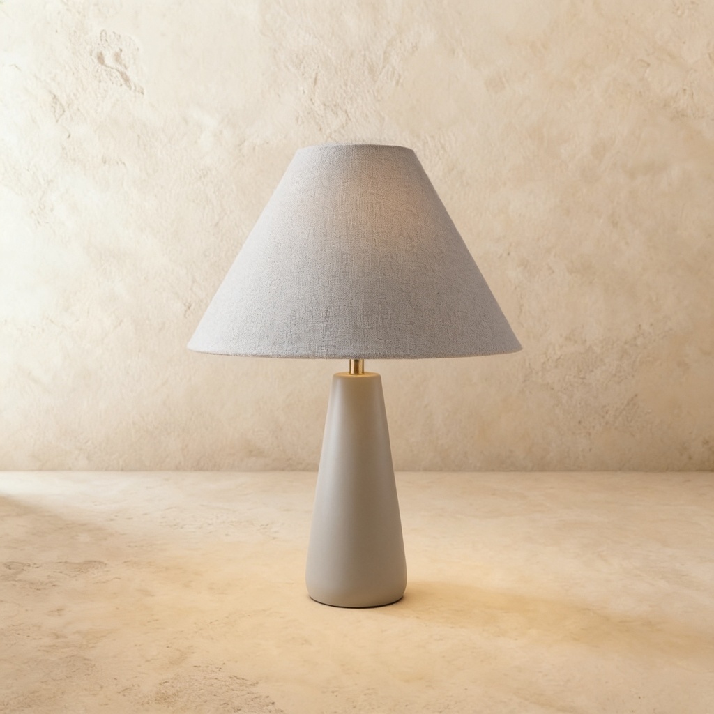 Polar grey plaster coated table lamp STS
