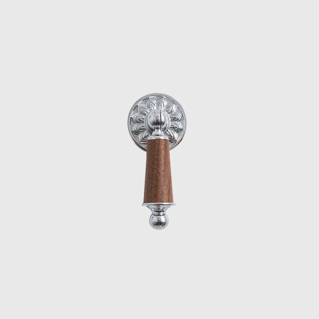 Walnut chrome pendant