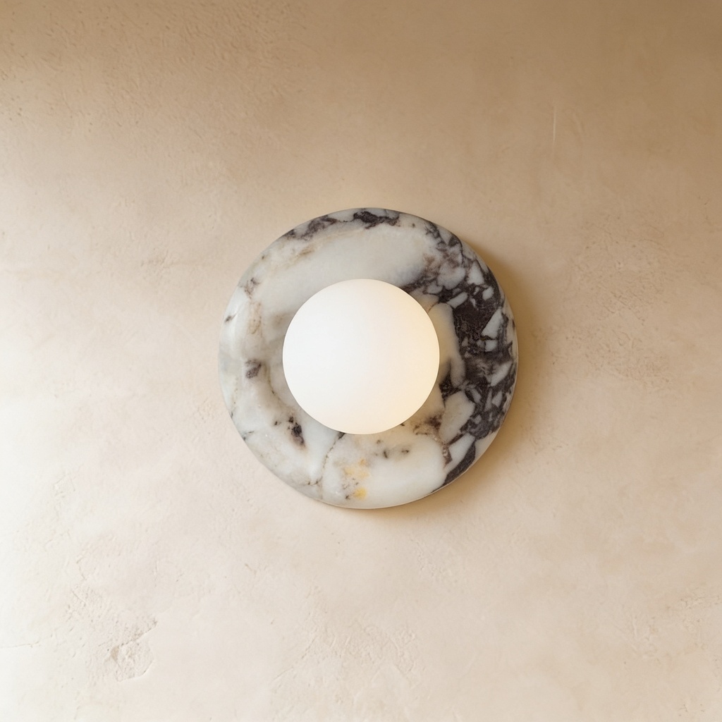 Orli White Marble Sconce