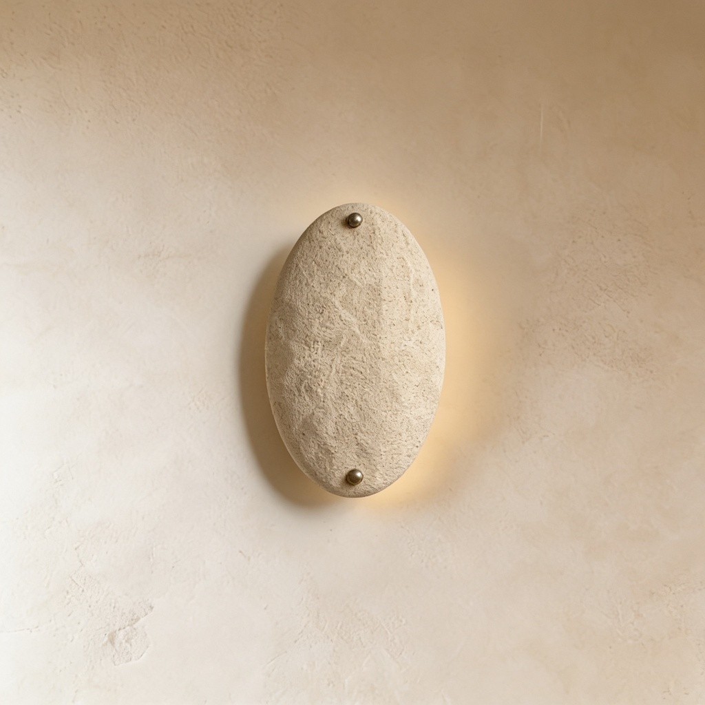 Casalola Lights Oval Travertine Wall Sconce