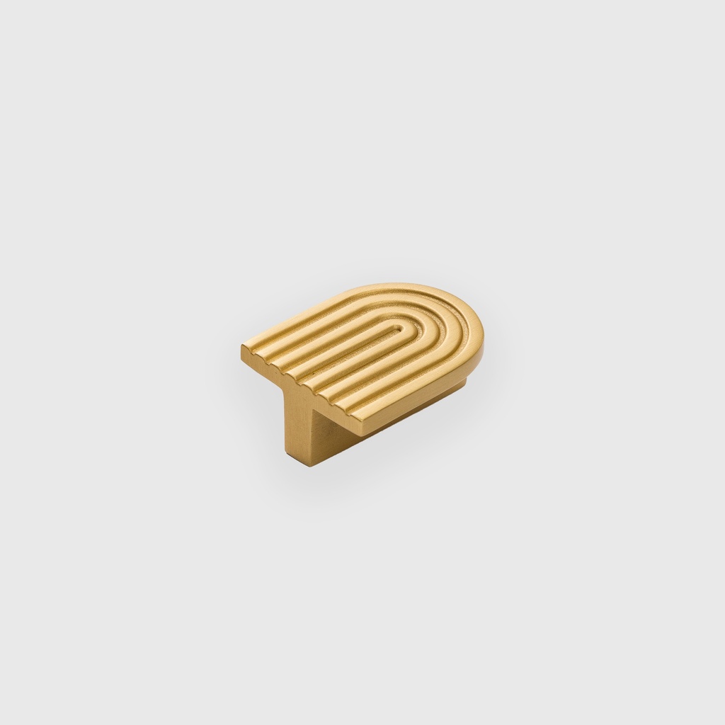 Narrow Oval Brass Knob 