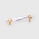[STN1100128] Stripped Marble Rod With Golden Rings Pull 