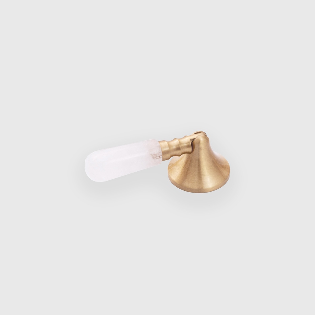 White Marble With Golden Drop Pull 