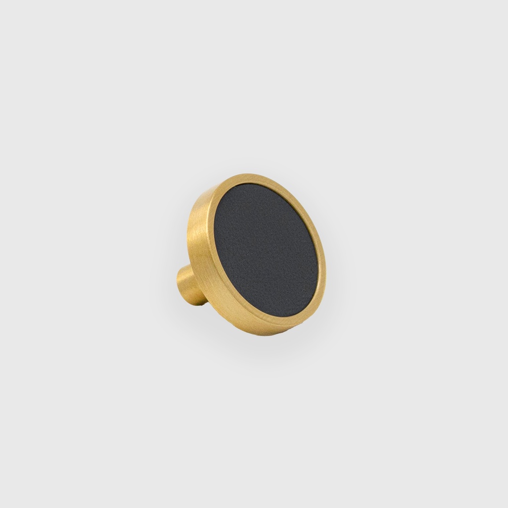 Golden Framed With Black Leather Knob 
