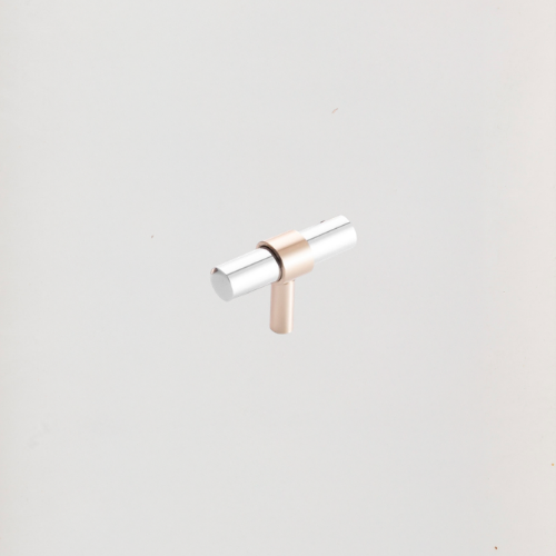 Metallic Rod T-Handle With Golden Ring 