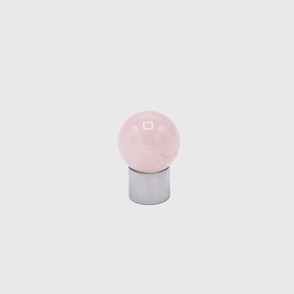 Shiny Pink Marble Ball Knob 
