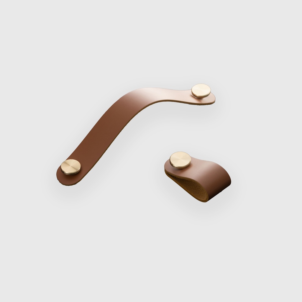 Dark Brown Leather  Strap Pull *128