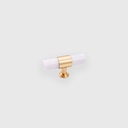 [STN1400060] Stripped Marble Rod With Golden Ring T-Handle 