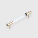 [LJO2200320] Long Acrylic Bar Pull With Golden End Rings *320