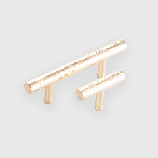 Multi-Reflective Hammered Golden T-Handle 