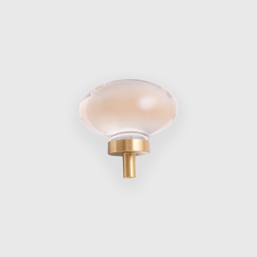 [LJO1703045] Goldish Acrylic Oval Knob 