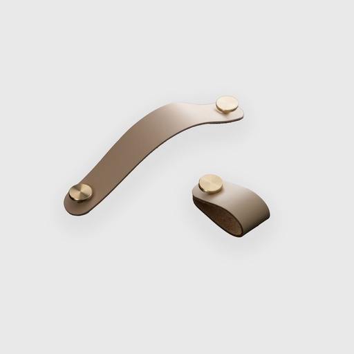 [ART1834060] Beige Leather  Strap Knob *60