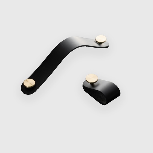 [ART1823128] Black Leather Strap Pull *128