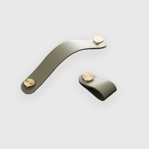 [ART1820128] Green Leather P Strap Pull *128
