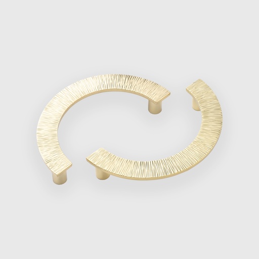 [LJO0128150] Narrow Brushed Golden Half Moon Pull 