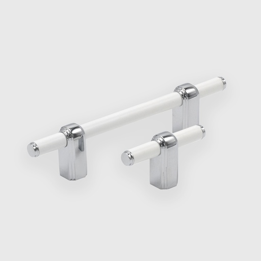 [LJO0006636] White Rod With Silver T-Handle 