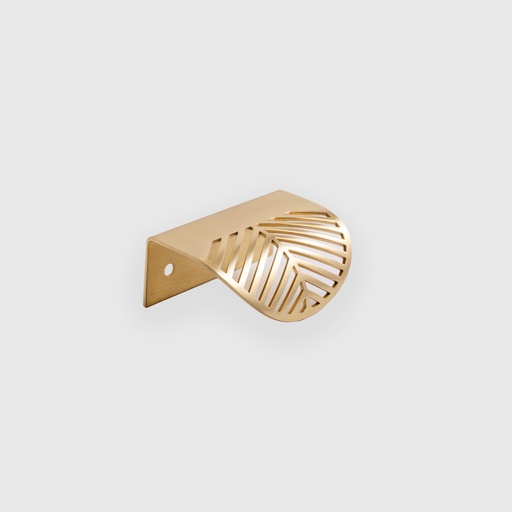 [RTR1020116] Leaf Shape Golden Brass Cup Pull 