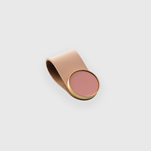 [ART1200062] Pink Leather Round Strap Pull 
