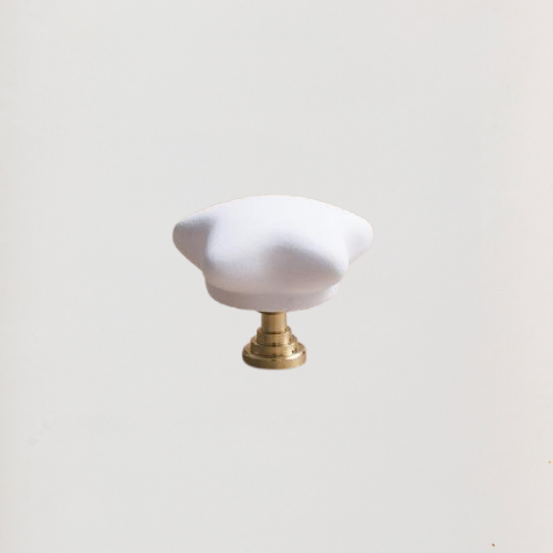 [EMO044637] White star knob /zu/