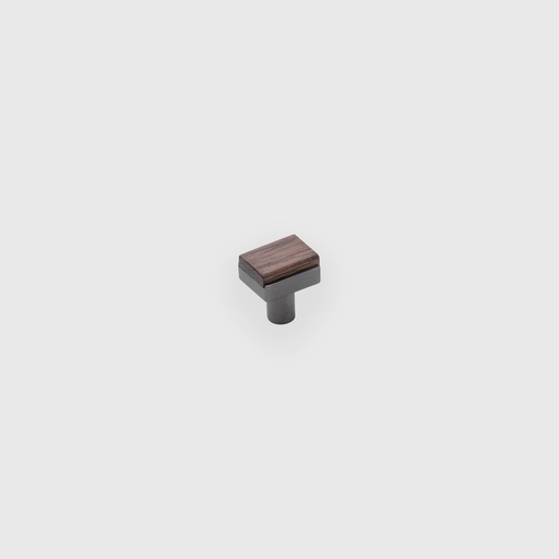 [RTR25002329] Varnish Walnut Black Steel Brushed Knob 