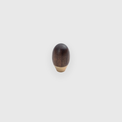 [RTR25002035] Varnish Walnut Black Steel Brushed Knob 