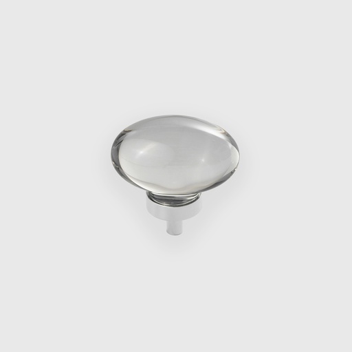 Light Smoke Acrylic Oval Knob 