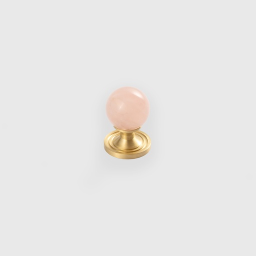 [STN2510624] Rose Quartz Palla Golden Knob 