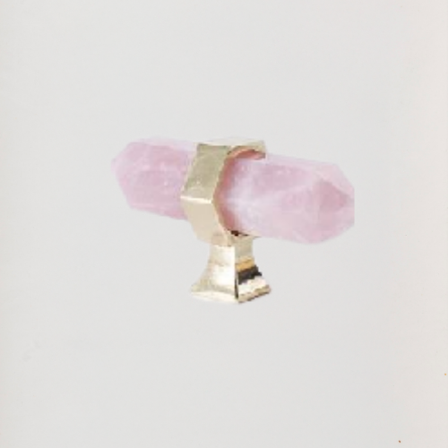 [STN2512575] Pink marble pendant knob