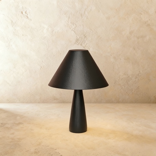 [GLTL0008] Polar black plaster coated floor lamp STS