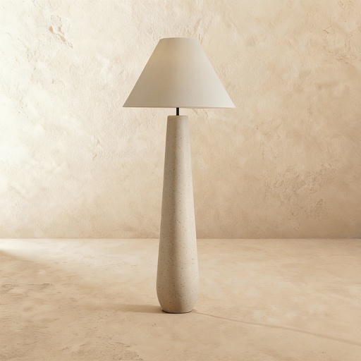 [GLFL0001] Polar grey plaster coated floor lamp STS