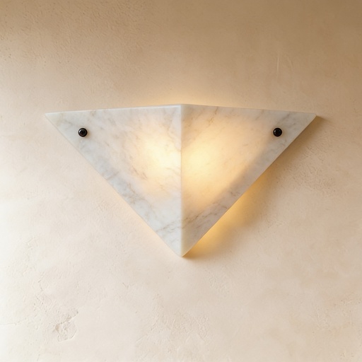 [GLWL0001] White alabaster wall sconce  STS