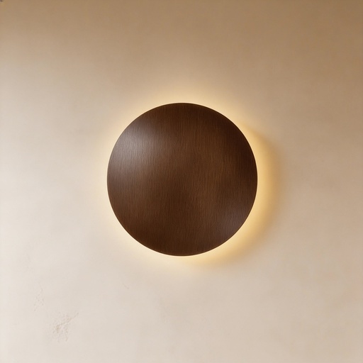 [GLWL0003] Led adjustable aged brass disc wall lamp STS
