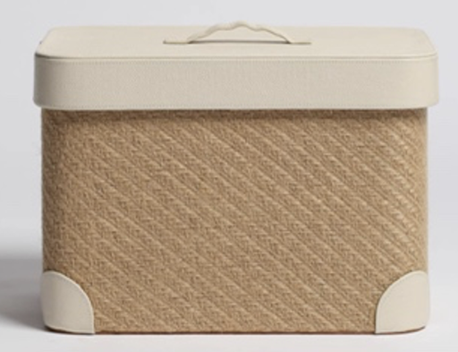[STR1BSBR001] Rice and hemp hand woven baskets STS