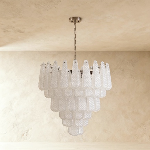 [MRCH0011] Murano petal drop chandelier STS