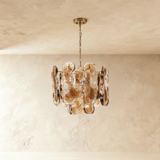 [MRCH0017] MURANO STYLE SWIRL SMOKED GLASS 36*45CM