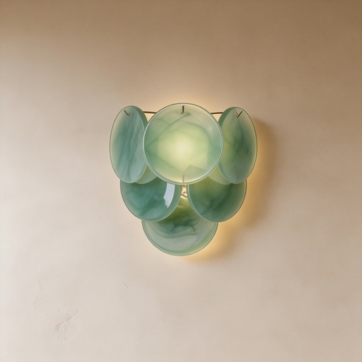 [MRWL0006] MURANO GREEN SCONCE 34*28