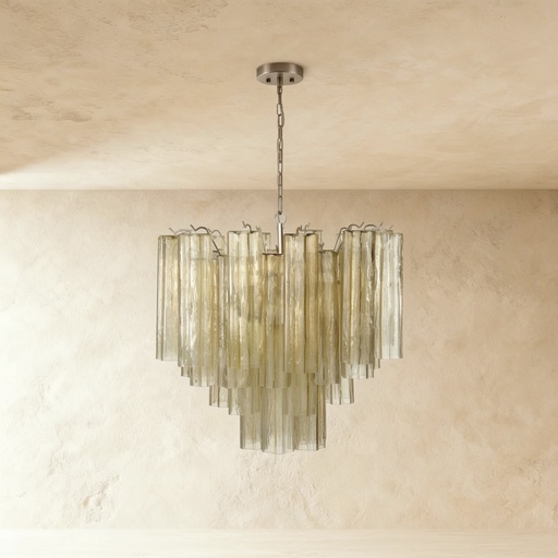 [MRCH0019] MURANO GREEN CHANDELIER 50*52
