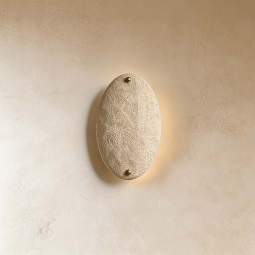 [MLWL0016] Casalola Lights Oval Travertine Wall Sconce