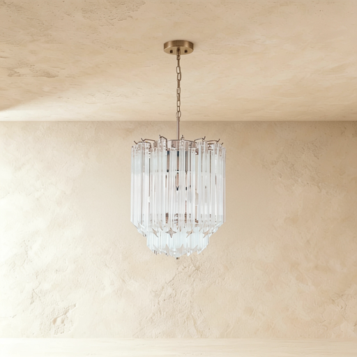 [MRCH0023] MURANO QUADRIEDRI GLASS CHANDELIER